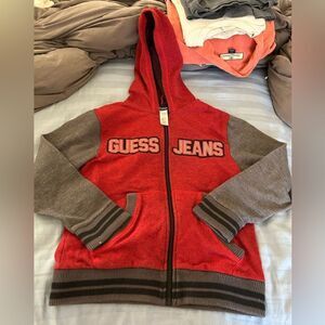 Boys Guess Jeans Zip Up Hoodie Sweatshirt